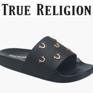 True Religion Kash Slide Sandals- Black